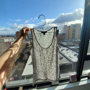 DONATED Express Rococo Floral Burnout Tank